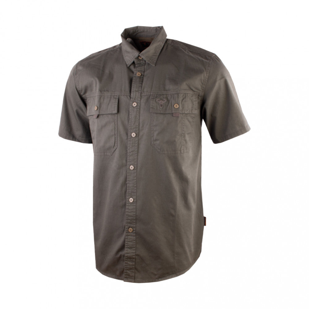 WBM325 2XL TWILL VENTED S/S SHIRT OLIVE