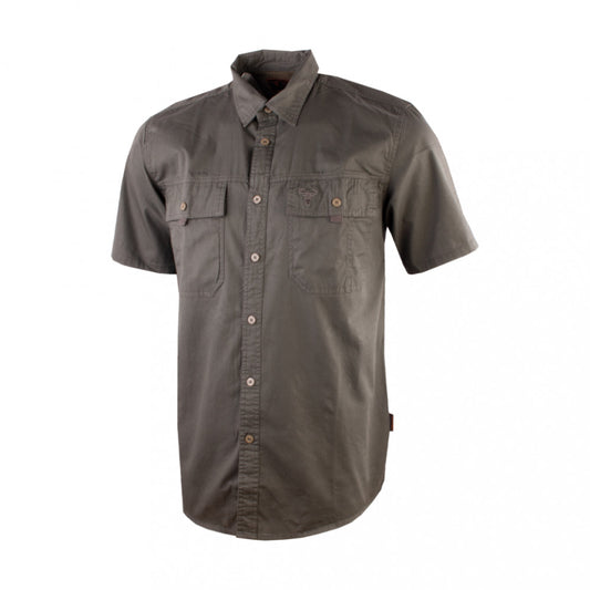 WBM325 MED TWILL VENTED S/S SHIRT OLIVE