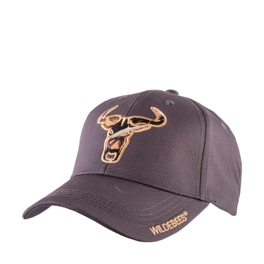 WBM179 CAMO APPLIQUE CAP CHARCOAL