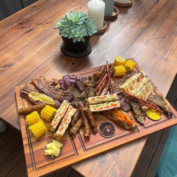 BUTCHERS BLOCK PLANKIE  BRAAI BOARDS L