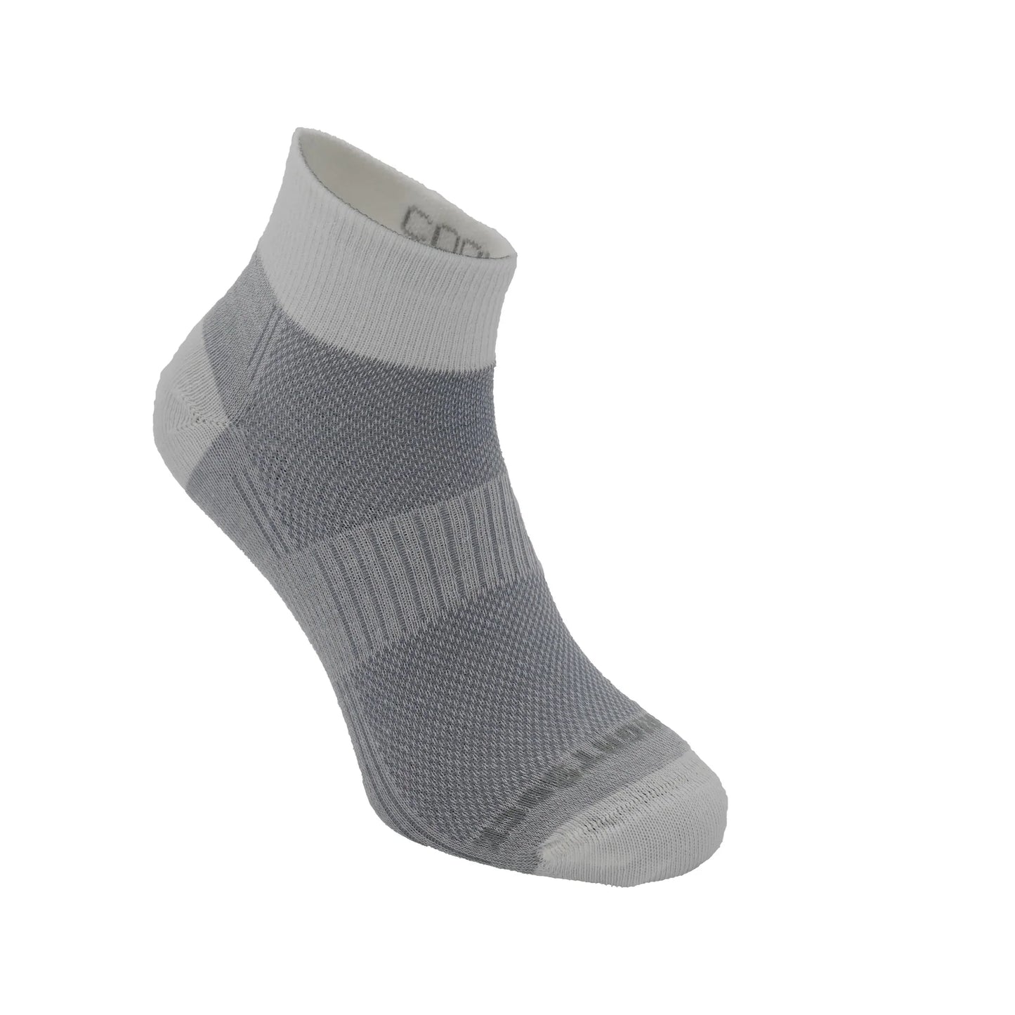 WRIGHT SOCK COOLMESH QTR LT GREY WHITE