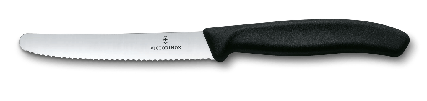 VICTORINOX BLACK STEAK KNIFE SERRATED