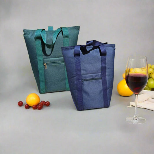 WINE BAG BEIGE 2 BOTTLE DELUXE