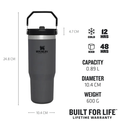 STANLEY ICEFLOW FLIP STRAW TUMBLER CHARCOAL