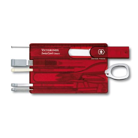 VICTORIANOX SWISSCARD RED TRANS BLST