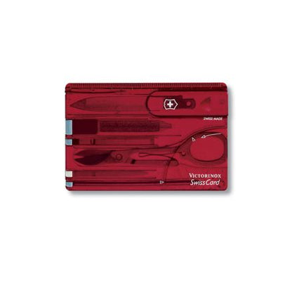 VICTORIANOX SWISSCARD RED TRANS BLST