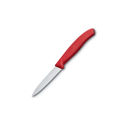 VICTORINOX RED SMALL PARING KNIFE SERRAT