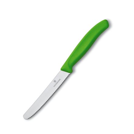 VICTORINOX GREEN STEAK KNIFE SERRATED