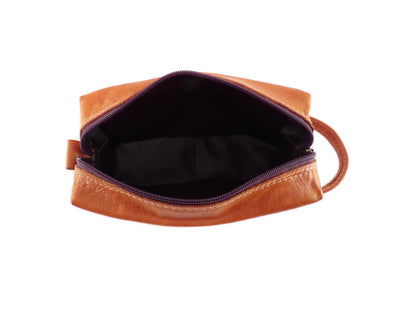 H/B TOILETRY BAG NO: SML ASST LEATHER