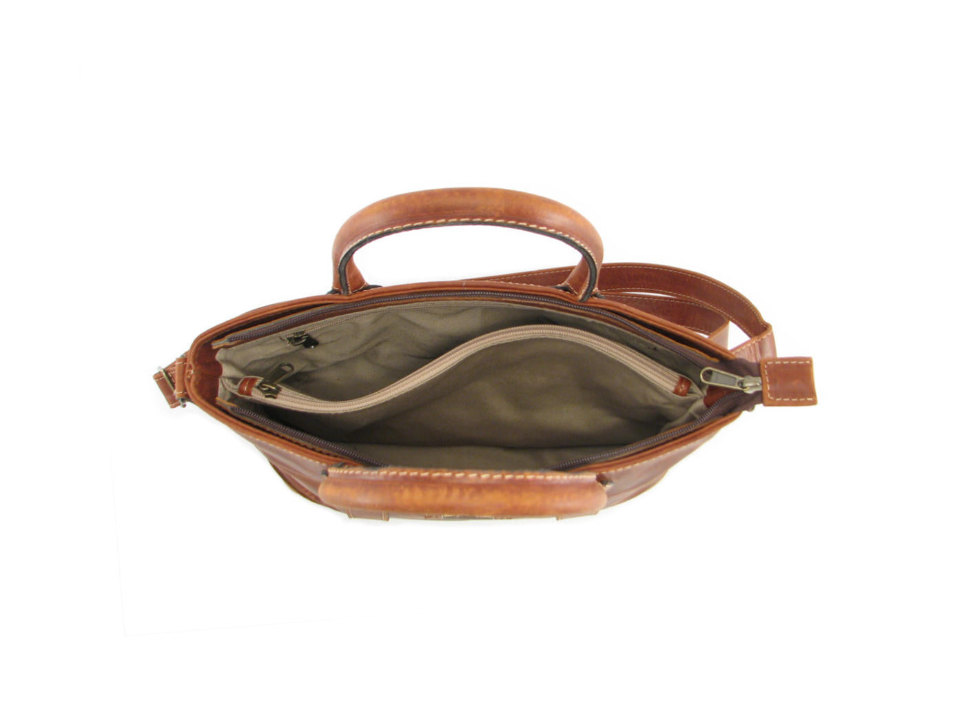 Handbag Ina Small, Long sling - Tobacco