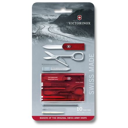 VICTORIANOX SWISSCARD RED TRANS BLST